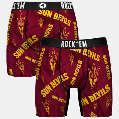  Arizona State Sun Devils Rock Em Youth All Over Logo Boxer Briefs - Maroon
