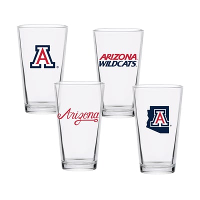 Arizona Wildcats 16oz. Collector Pint Glass Four-Piece Set