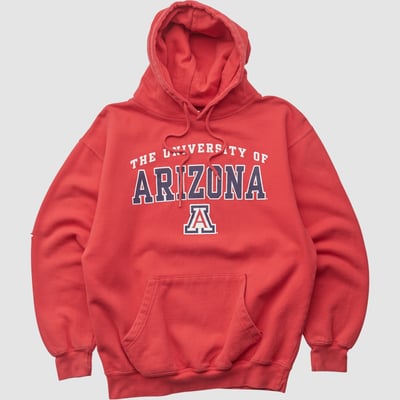 Arizona Wildcats Cotton Exchange 2000s Hooded Pullover Sweatshirt - Red - XS by Fanatics Real Vintage