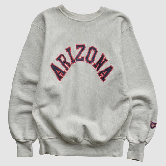 Arizona Wildcats MV Sport 90s Pullover Sweatshirt - Heather Gray - S by Fanatics Real Vintage