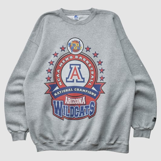 Arizona Wildcats Starter 1997 Pullover Sweatshirt - Heather Gray - XL by Fanatics Real Vintage