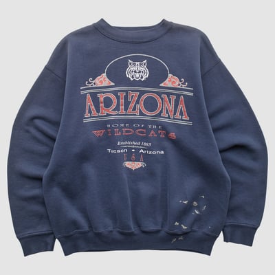 Arizona Wildcats Tultex 90s Pullover Sweatshirt - Navy - XS by Fanatics Real Vintage