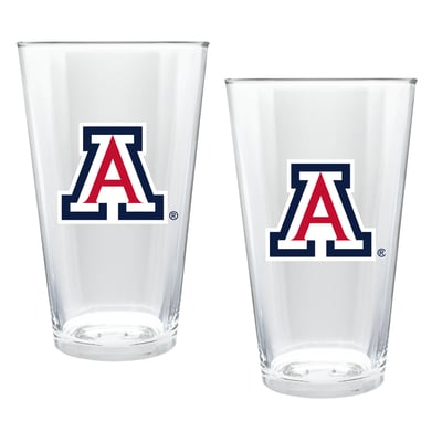 Arizona Wildcats Two-Piece 16oz. Double Play Pint Glass Set