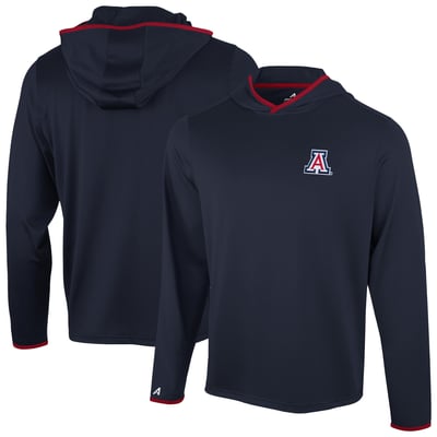  Arizona Wildcats Antigua Brink Color Pop Long Sleeve Hoodie T-Shirt - Navy