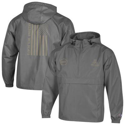  Arizona Wildcats Champion OHT Flag Packable Jacket - Graphite