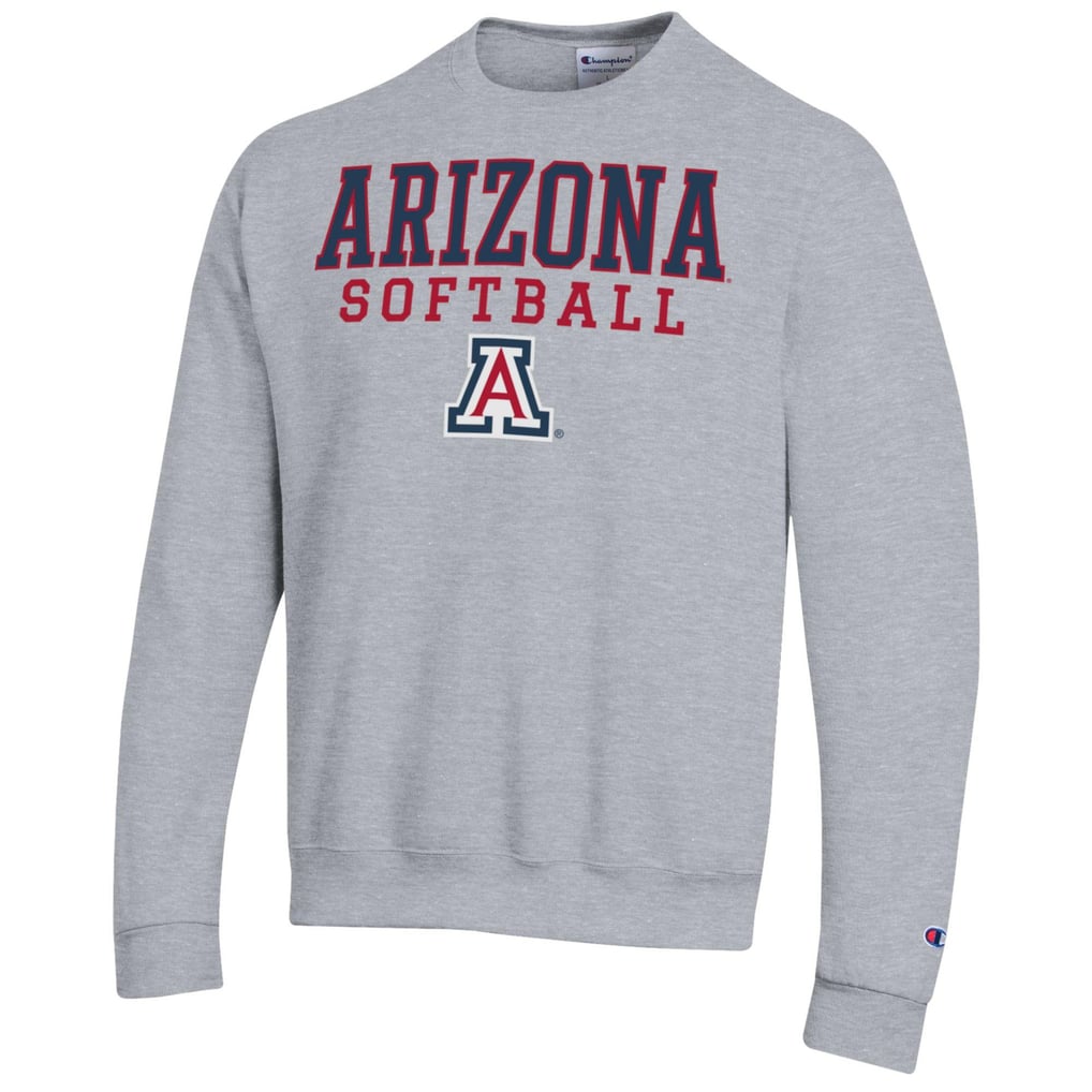 Arizona Wildcats Champion Softball Stack Pullover Crewneck Sweatshirt - Gray