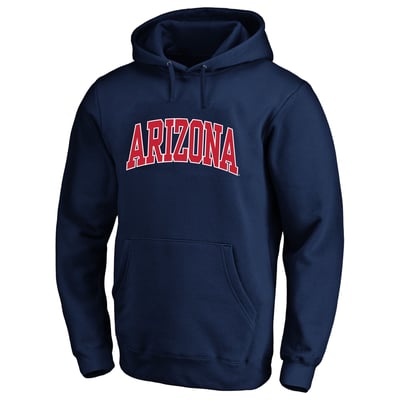  Arizona Wildcats Champion Arch Over Tackle Twill Hoodie - Navy