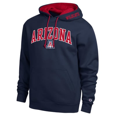  Arizona Wildcats Champion Arch Tackle Twill Hoodie - Navy