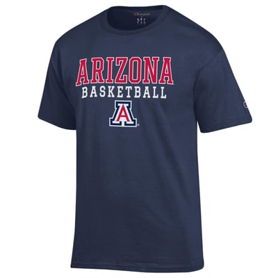 Arizona Wildcats Champion Basketball Stack T-Shirt - Navy