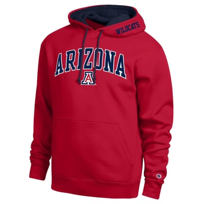  Arizona Wildcats Champion Arch Tackle Twill Hoodie - Red