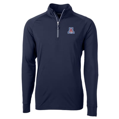 Arizona Wildcats Cutter & Buck Adapt Eco Knit Quarter-Zip Pullover Jacket - Navy