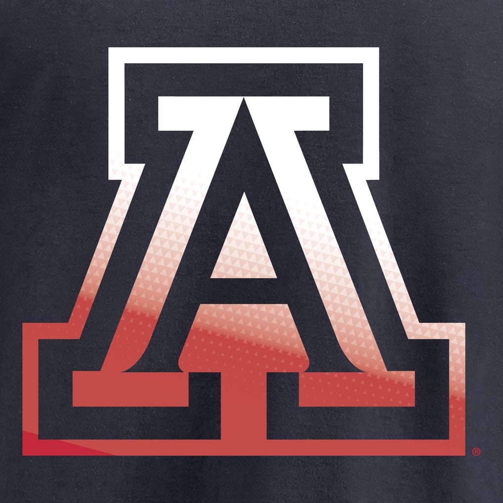 Arizona Wildcats Gradient Logo Pullover Hoodie - Navy