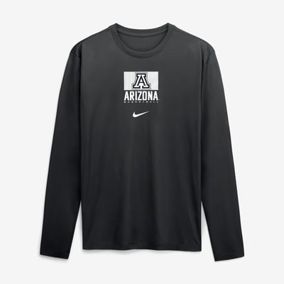  Arizona Wildcats Nike Courtside Legend Dri-FIT Long Sleeve T-Shirt - Black