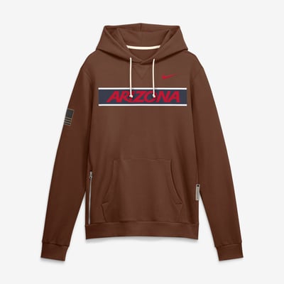 Arizona Wildcats Nike 2026 Military Appreciation Sideline Standard Issue Dri-FIT Hoodie - Brown