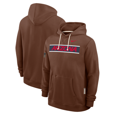 Arizona Wildcats Nike 2026 Military Appreciation Sideline Standard Issue Dri-FIT Hoodie - Brown