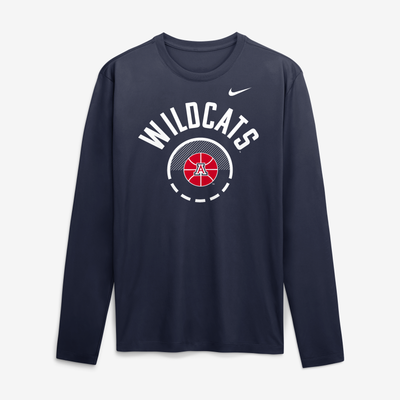 Arizona Wildcats Nike 2026 Courtside Basketball Shootaround Legend Dri-FIT Long Sleeve T-Shirt - Navy