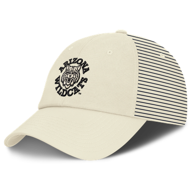 Arizona Wildcats Nike Vault Logo Striped Club Dri-FIT Adjustable Hat - White
