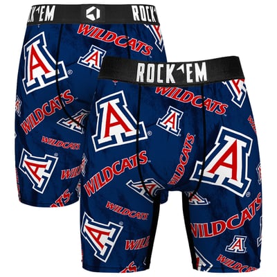  Arizona Wildcats Rock Em All Over Logo Boxer Briefs - Navy