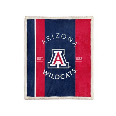 Arizona Wildcats Pegasus Block Stripe 50" x 60" Ultra Cozy Sherpa Blanket