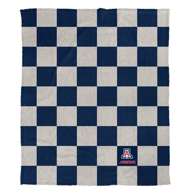 Arizona Wildcats Pegasus Checkered Logo Patch 50" x 60" Cozy Knit Blanket