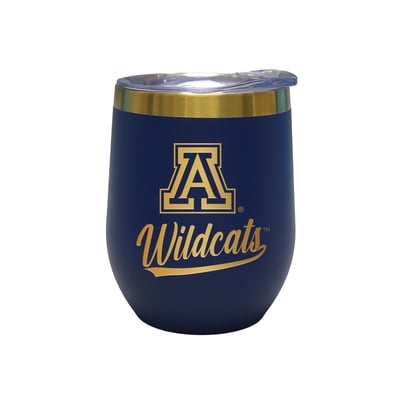 Arizona Wildcats The Memory Company 12oz. Stainless Steel Gold Lettering Stemless Wine Tumbler