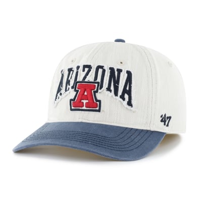  Arizona Wildcats '47 Well Worn Clean Up Stretch Fit Hat - Cream