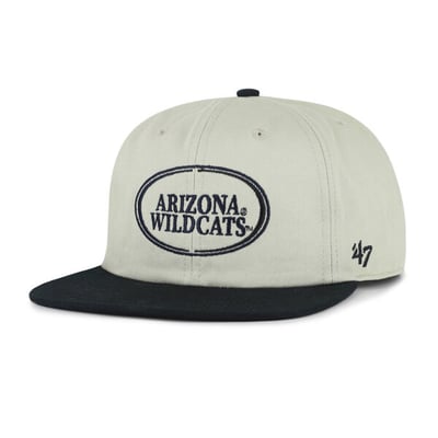 Arizona Wildcats '47 Unisex Ovalcrest Captain Snapback Hat - Gray/Black