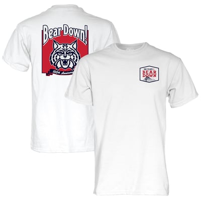 Arizona Wildcats Blue 84 Unisex Bear Down 100 T-Shirt - White
