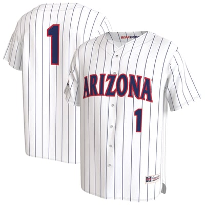 Arizona Wildcats GameDay Greats Unisex Lightweight Collegiate Baseball Fashion Jersey - White