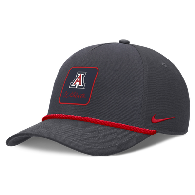 Arizona Wildcats Nike Unisex Script Rope Rise Adjustable Hat - Anthracite