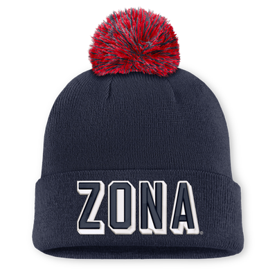 Arizona Wildcats Nike Unisex Letter Mascot Knit Hat with Pom - Navy