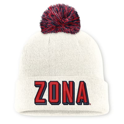 Arizona Wildcats Nike Unisex Letter Mascot Knit Hat with Pom - White