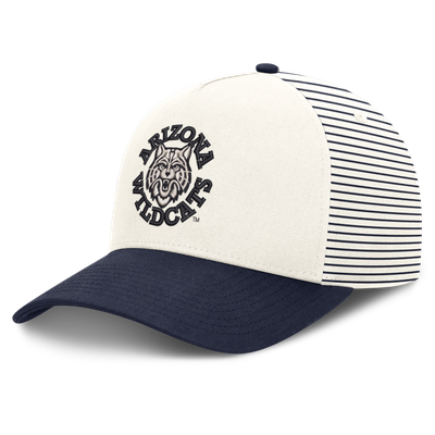  Arizona Wildcats Nike Unisex Vault Striped A-Frame Rise Adjustable Hat - White/Navy