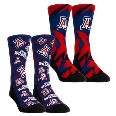  Arizona Wildcats Rock Em Unisex Game Day Two-Pack Crew Socks Set - Blue