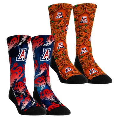 Arizona Wildcats Rock Em Socks Unisex Halloween Crew Socks 2-Pack Set
