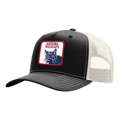  Arizona Wildcats Unisex Uscape Apparel Wild Side Patch Trucker Adjustable Hat - Black