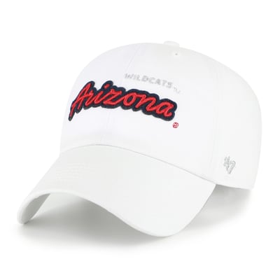 Arizona Wildcats '47 Women's Trendy Script Clean Up Adjustable Hat - White