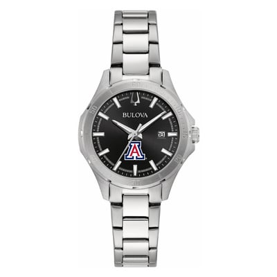 Arizona Wildcats Bulova Women's Stainless Steel Sport Classic Watch - Black