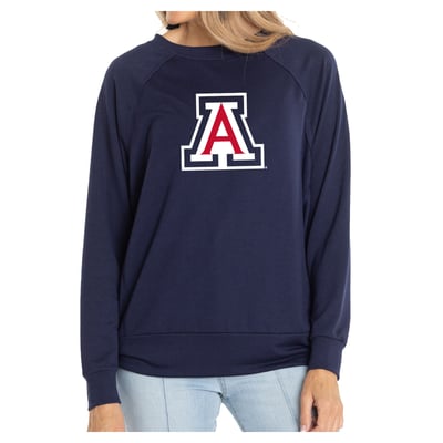 Arizona Wildcats Flying Colors Apparel Women's Rylee Raglan Long Sleeve T-Shirt - Navy
