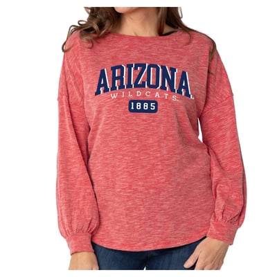 Arizona Wildcats Flying Colors Apparel Women's Josie Balloon Sleeve Long Sleeve Tunic T-Shirt - Red
