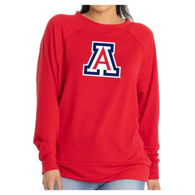 Arizona Wildcats Flying Colors Apparel Women's Rylee Raglan Long Sleeve T-Shirt - Scarlet
