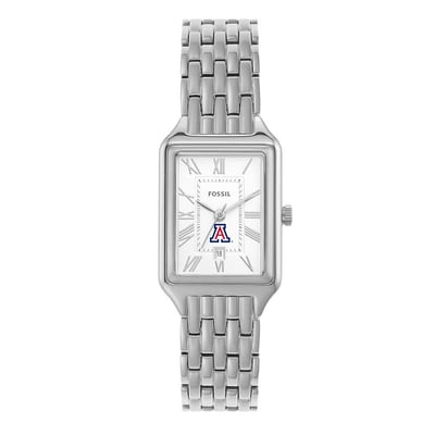 Arizona Wildcats Fossil Women's Raquel Three-Hand Date Stainless Steel Watch