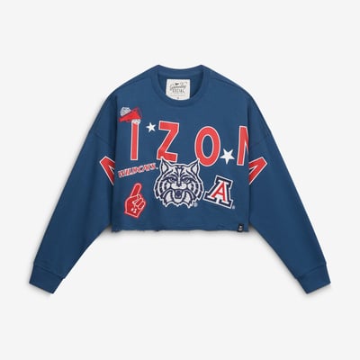 Arizona Wildcats Gameday Social Women's Patch Phipps Sweatshirt - Navy

