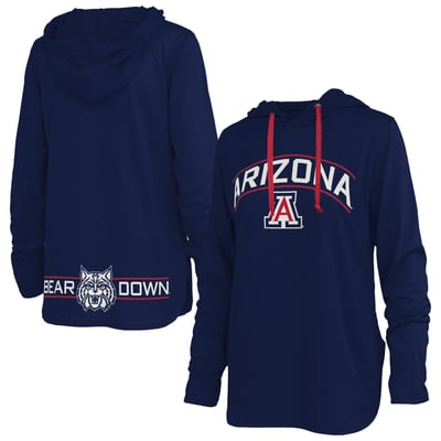 Arizona Wildcats Pressbox Women's Allie Long Sleeve Hooded T-Shirt - Navy
