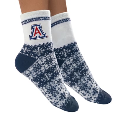 Arizona Wildcats ZooZatz Women's Holiday Quarter-Length Socks