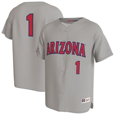 Arizona Wildcats GameDay Greats Youth Lightweight Collegiate Baseball Fashion Jersey - Gray
