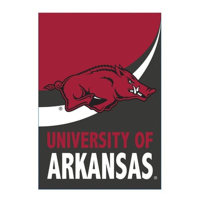  Arkansas Razorbacks 29" x 43" Color Wave Double-Sided Burlap House Flag