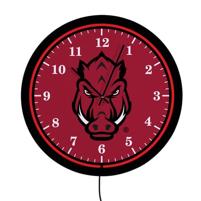 Arkansas Razorbacks 18" Lighted Round LED Wall Clock