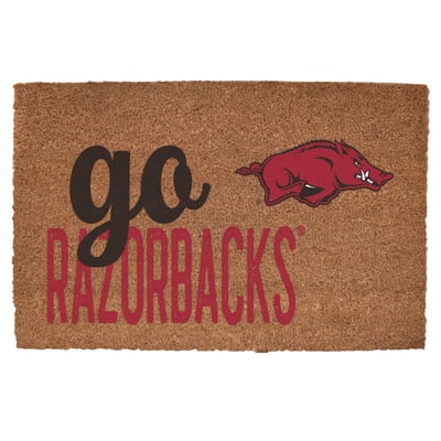 Arkansas Razorbacks 20" x 30" Go Team Coir Door Mat
