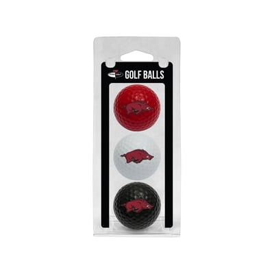 Arkansas Razorbacks 3-Pack Multi-Colored Team Golf Ball Set